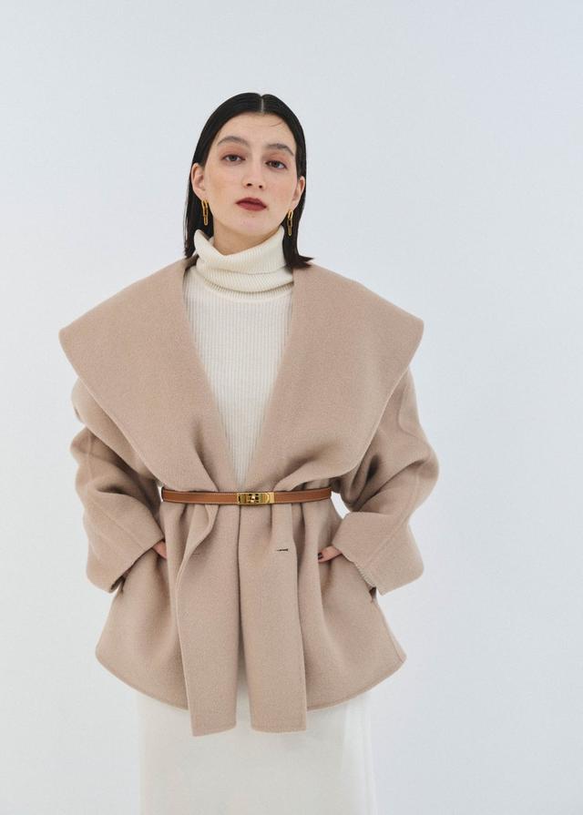 画像: Big collar coat Beige