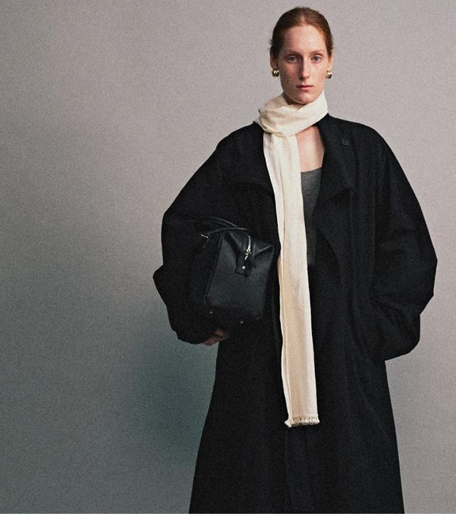 画像: BIG COLLAR STRAP COAT_BLACK:¥49,610