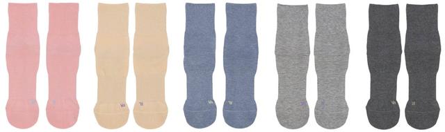 画像: 左より、ホットピンク/ サンドベージュ/ ブルー/ ライトグレー/ オックスフォードグレー