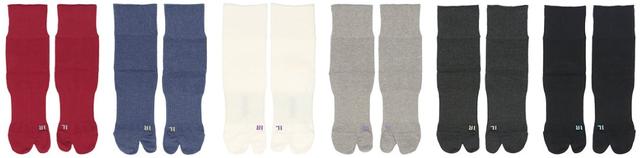 画像: 左より、レッド/ ブルー/ オフホワイト/ ミドルグレー/ チャコール/ ブラック