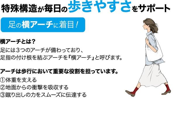 画像2: 特殊構造が毎日の歩きやすさをサポート