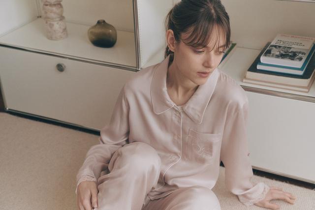 画像: レース ルームウェアセット(ライトピンク)