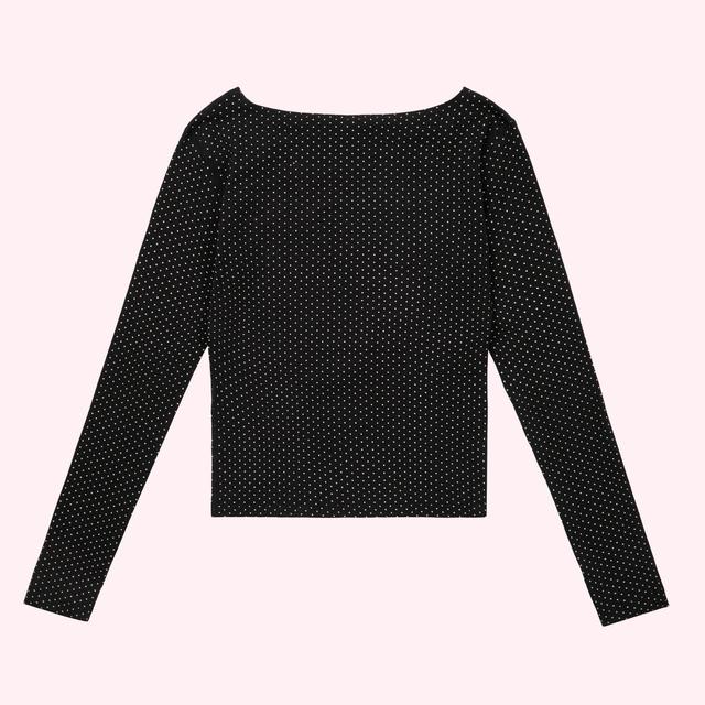 画像: 【アイドル着用】Dotty boat neck long tee shirt ¥11,340(税込)