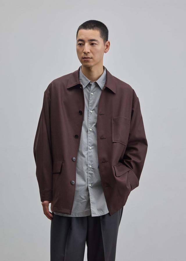 画像: ウールツイルカバーオール（BROWN）¥29,700