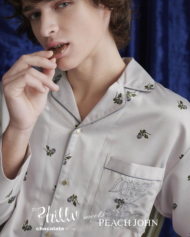 画像3: 2.メンズ肌側起毛プリントサテンシャツパジャマ