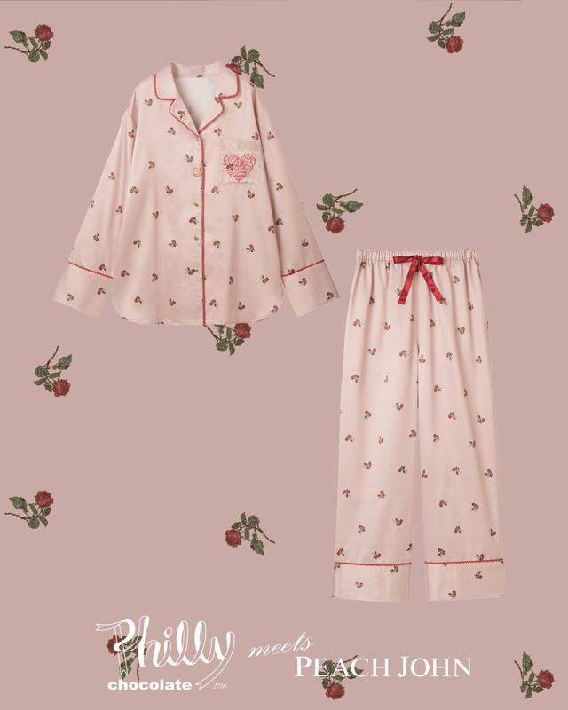 画像4: 1.肌側起毛プリントサテンシャツパジャマ