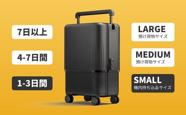 画像5: 特許技術で40L⇔56L⇔72Lに可変。クラウドファンディング開始1週間で700万円突破