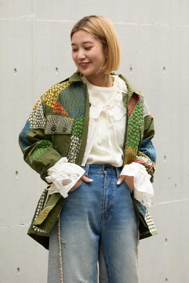 画像: ハンドステッチ_ミリタリーシャツ無地 ¥88,000(tax in)