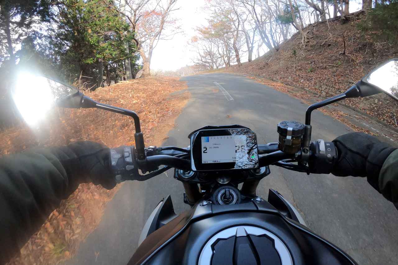 画像1: ▲御番所公園とコバルトラインを結ぶ道は、落ち葉にご用心。