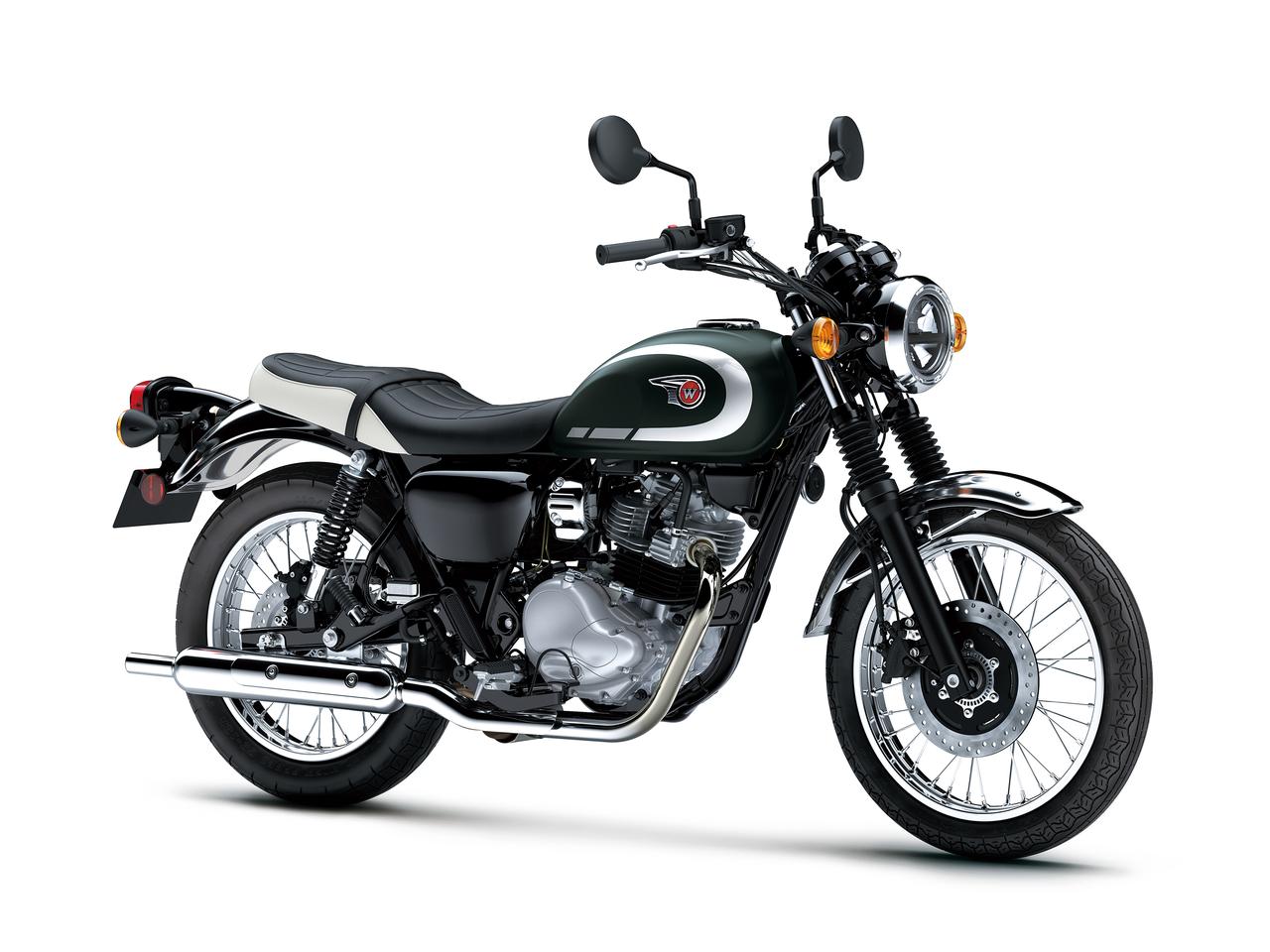 画像: Kawasaki W230 2026年モデル 総排気量：232cc エンジン形式：空冷4ストロークSOHC2バルブ単気筒 シート高：745mm 車両重量：143kg 発売日：2025年9月15日 税込価格：66万5500円