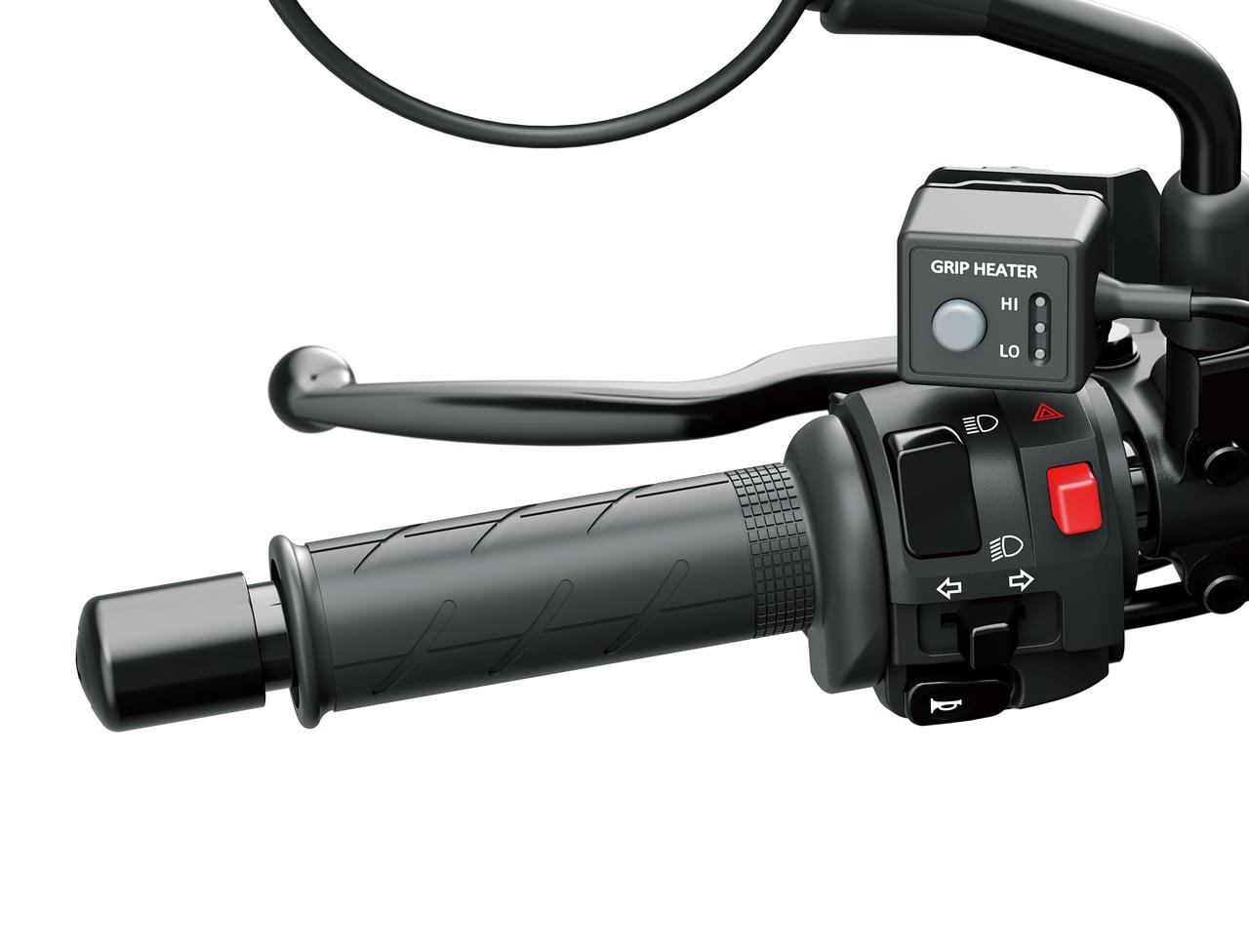 画像: ▲純正アクセサリーパーツの一例|冬場もツーリングを楽しみたいという人におすすめなグリップヒーター。