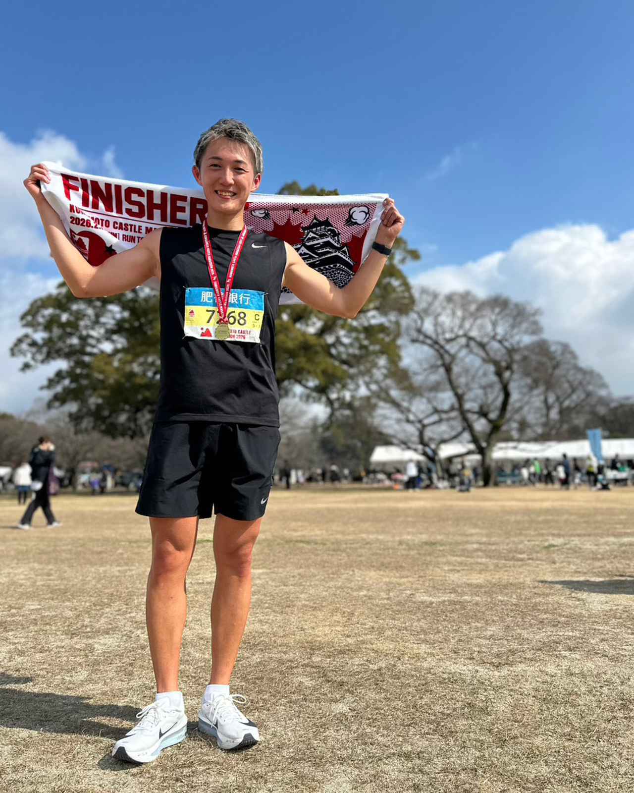 画像: ▲地元のマラソン大会を無事完走した岩戸選手。※ご本人提供