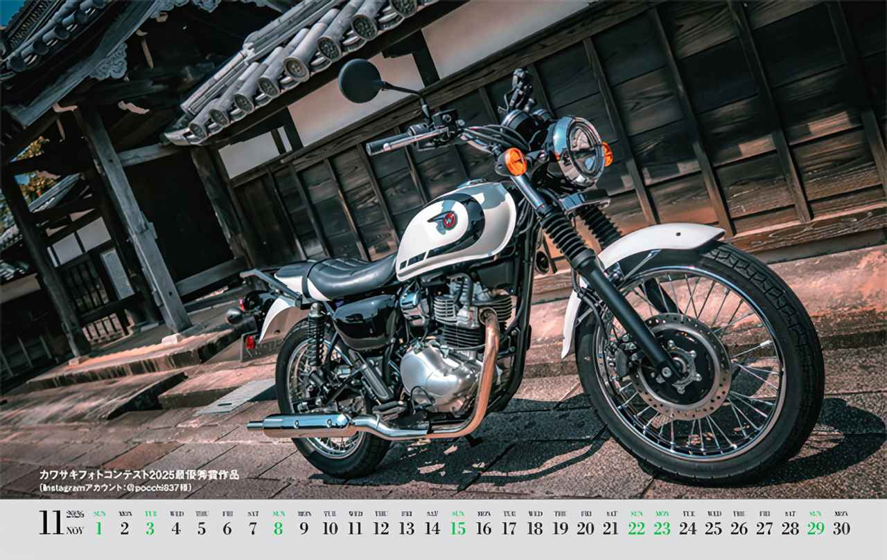 画像: ▲カワサキフォトコンテスト2025最優秀賞作品のカレンダー掲載例。