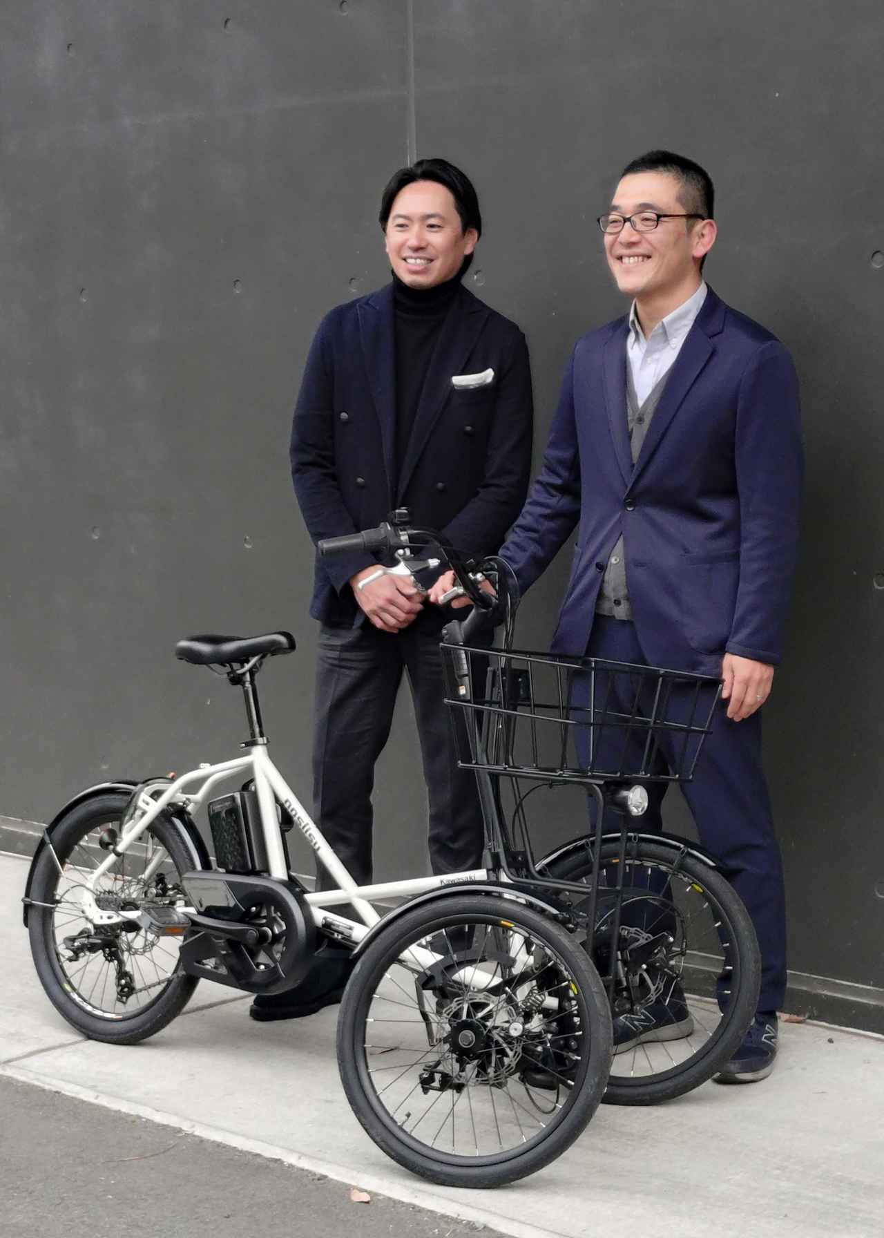 画像: ▲筑波大学 体育系 准教授 角田憲治さん（右）、カワサキモータース株式会社 汎用エンジンディビジョン 企画業務部 営業業務課（開発当時 企画本部 事業企画部） 課長 今井雄一郎さん（左）。