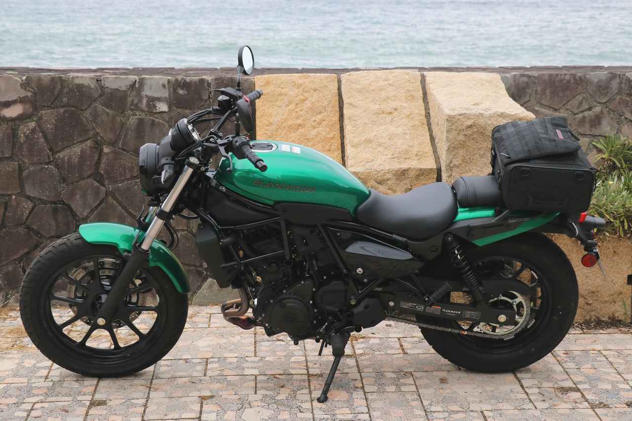 画像: Kawasaki ELIMINATOR PLAZA EDITION 2027年モデル 総排気量:398cc エンジン形式:水冷4ストDOHC4バルブ並列2気筒 シート高:735mm 車両重量:177kg 発売日:2026年7月18日(土) 税込価格:91万3000円