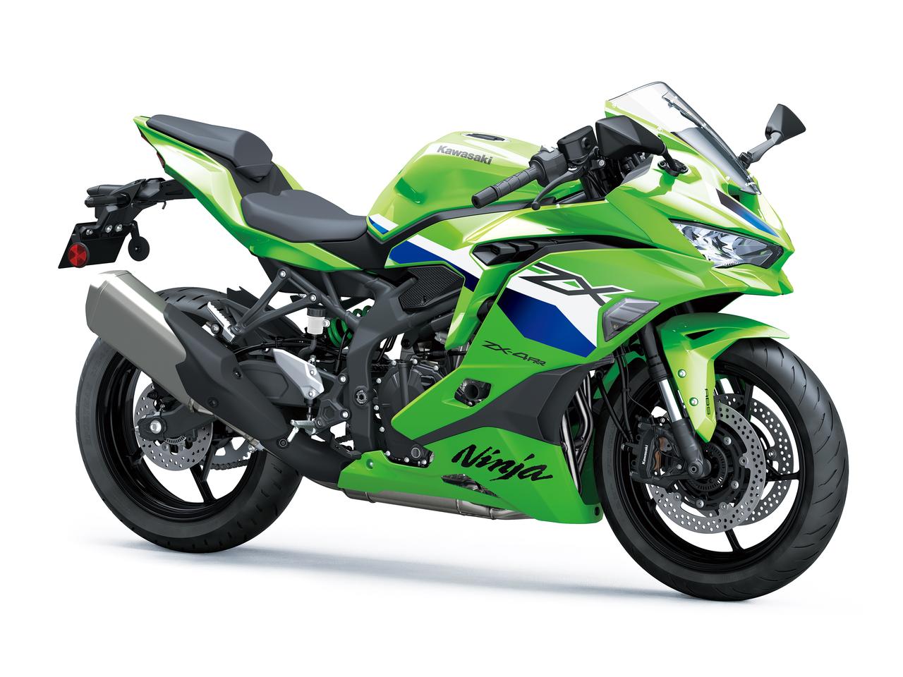 画像: Kawasaki Ninja ZX-4RR 2027年モデル 総排気量：399cc エンジン形式：水冷4ストDOHC4バルブ並列4気筒 シート高：800mm 車両重量：189kg 発売日：2026年8月1日（土） 税込価格：121万円 カラー：ライムグリーン