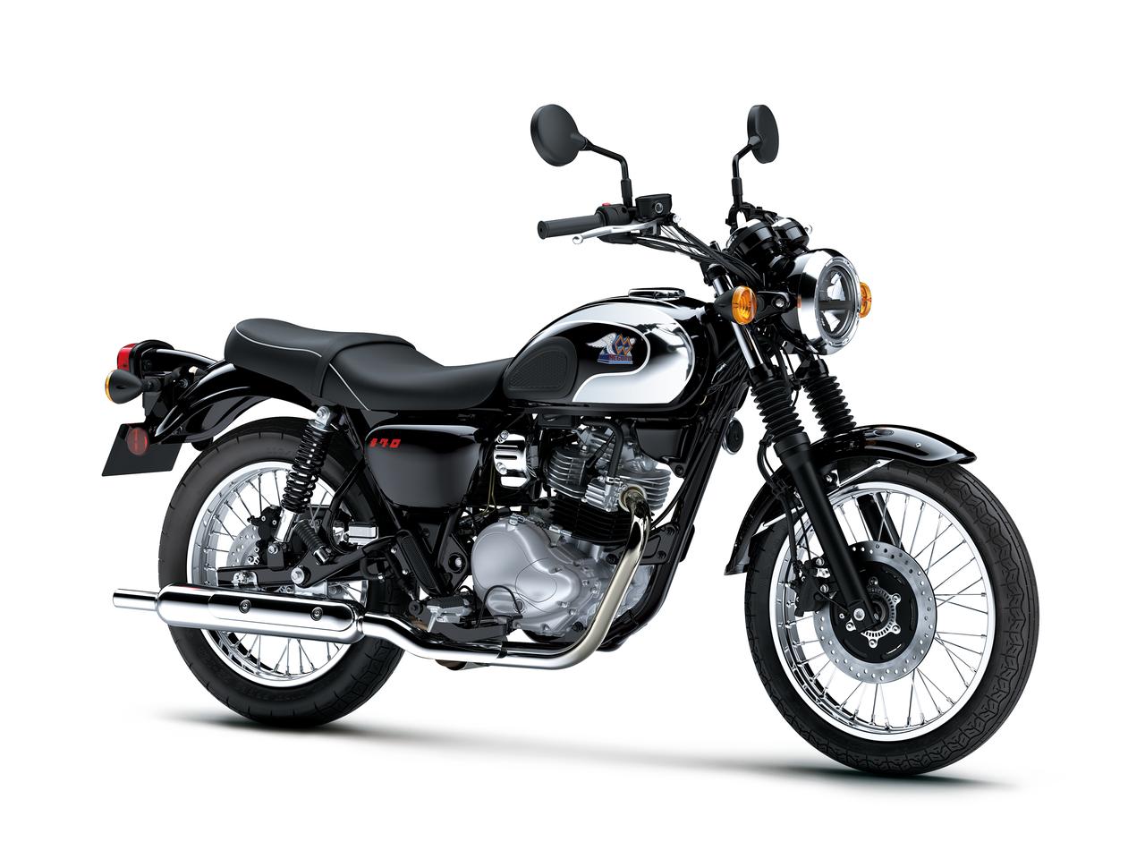 画像: Kawasaki MEGURO S1 2026年モデル 総排気量：232㎤ エンジン形式：空冷4ストローク単気筒/SOHC 2バルブ シート高：740mm 車両重量：143kg カラー：エボニー×クロームメッキ メーカー希望小売価格：742,500円（本体価格675,000円/消費税67,500円）