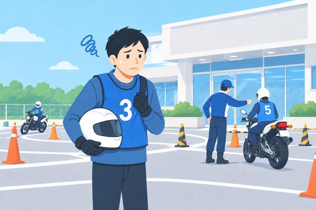 画像: 教習所の門をくぐる