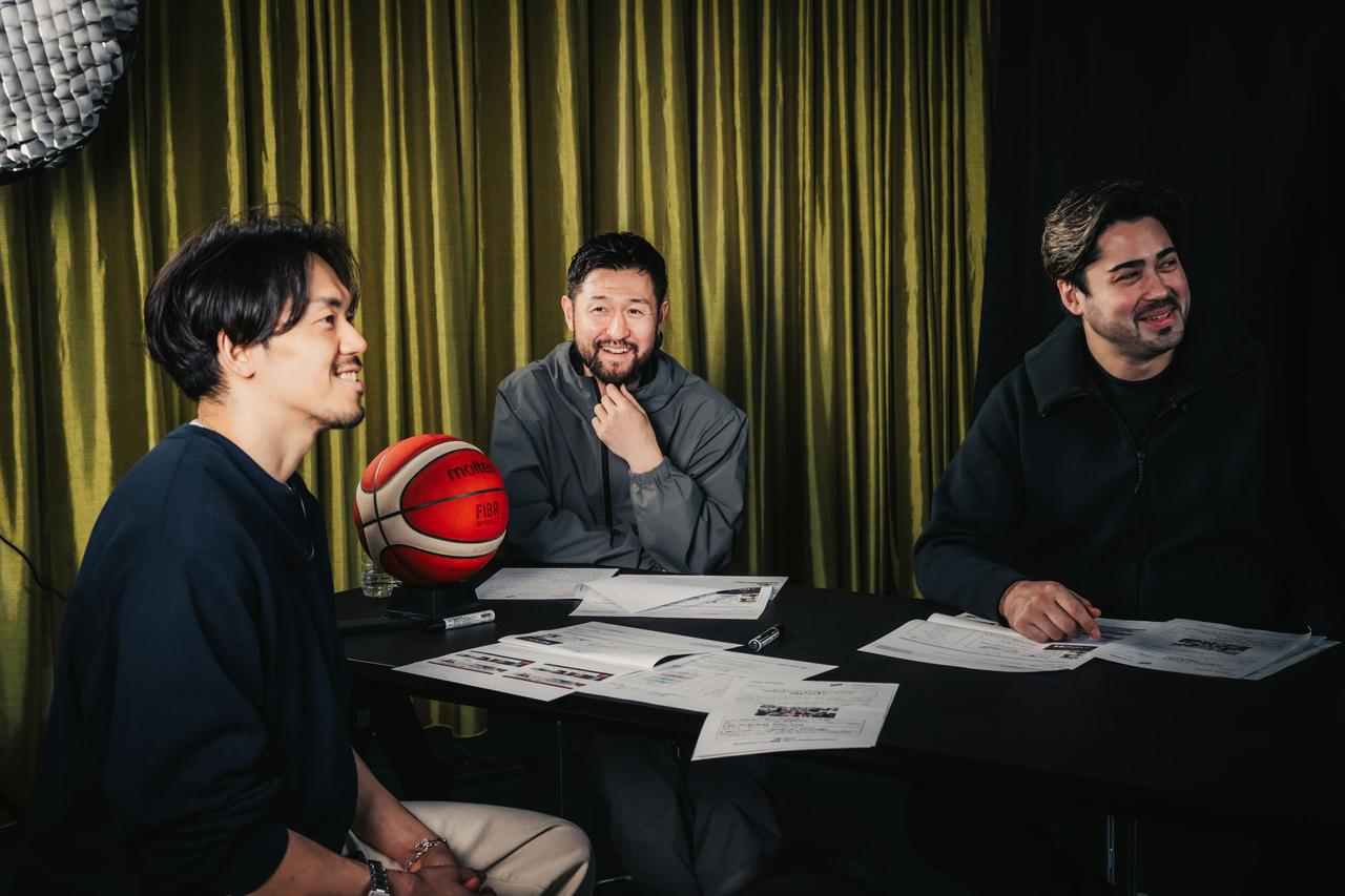画像: 88 Basketballの会議にて(左から篠山、橋本、湊谷) ©88 Basketball