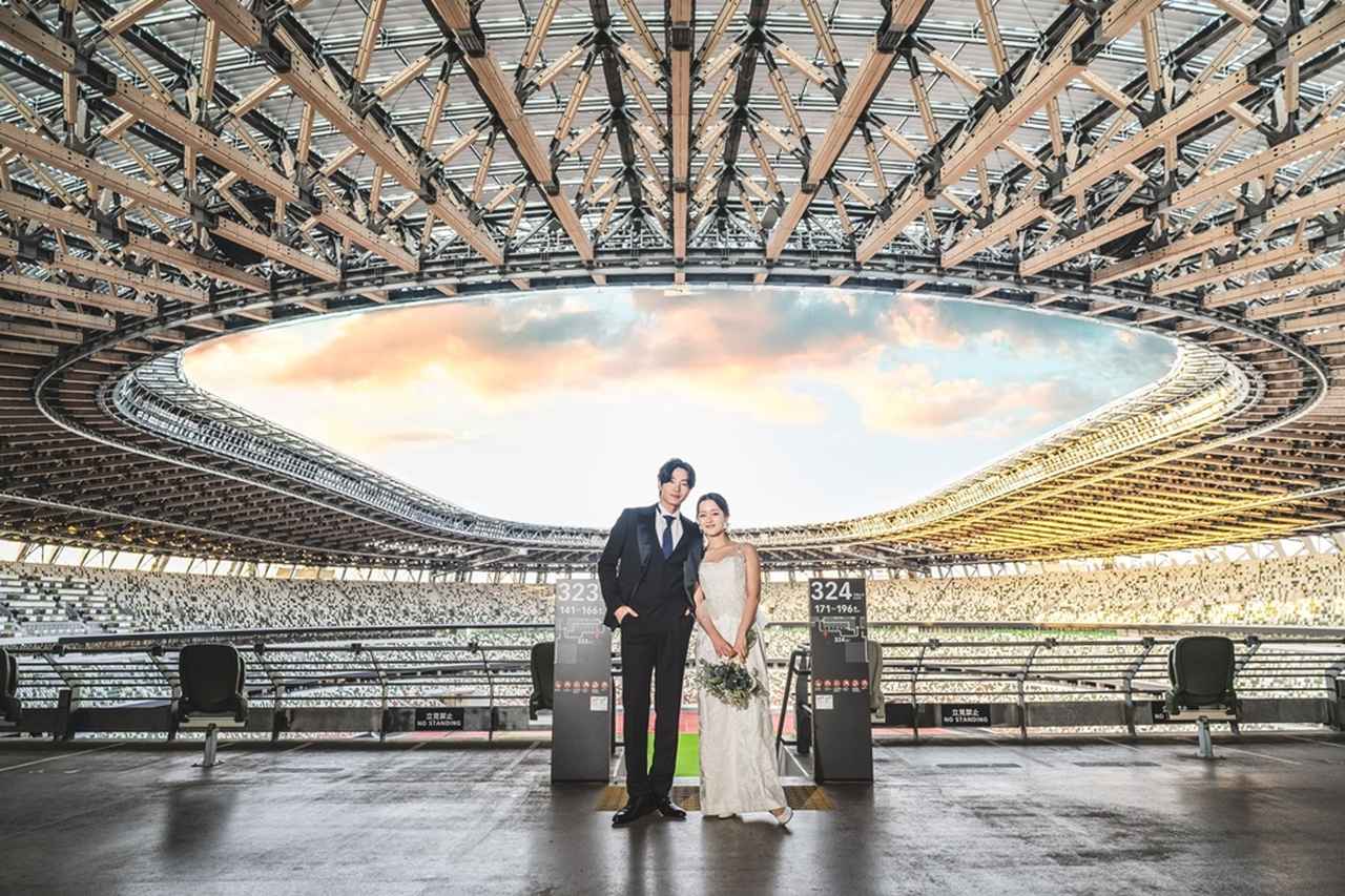 画像1: MUFGスタジアム(国立競技場)、初の「ウェディングフォト」が受付開始!“聖地”の陸上トラックや選手ロッカールームで撮影…2月に2日間限定で実施