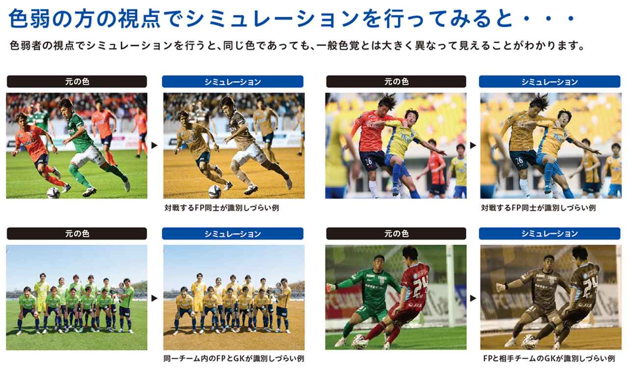 画像1: Jリーグ、ユニフォームカラーの視認性向上に「配色選択ツール」を試験導入！色覚の多様性などに対応…“キットクラッシュ”を防止