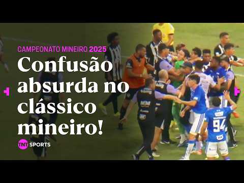画像: BRIGA GENERALIZADA NO ATLÉTICO-MG X CRUZEIRO! FINAL DO MINEIRO TERMINA EM CENAS LAMENTÁVEIS www.youtube.com