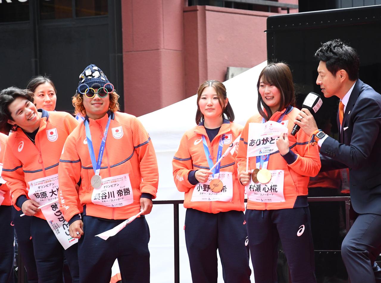 画像: 村瀬心椛選手（スノーボード・女子ビックエア／金メダル、スロープスタイル／銅メダル）