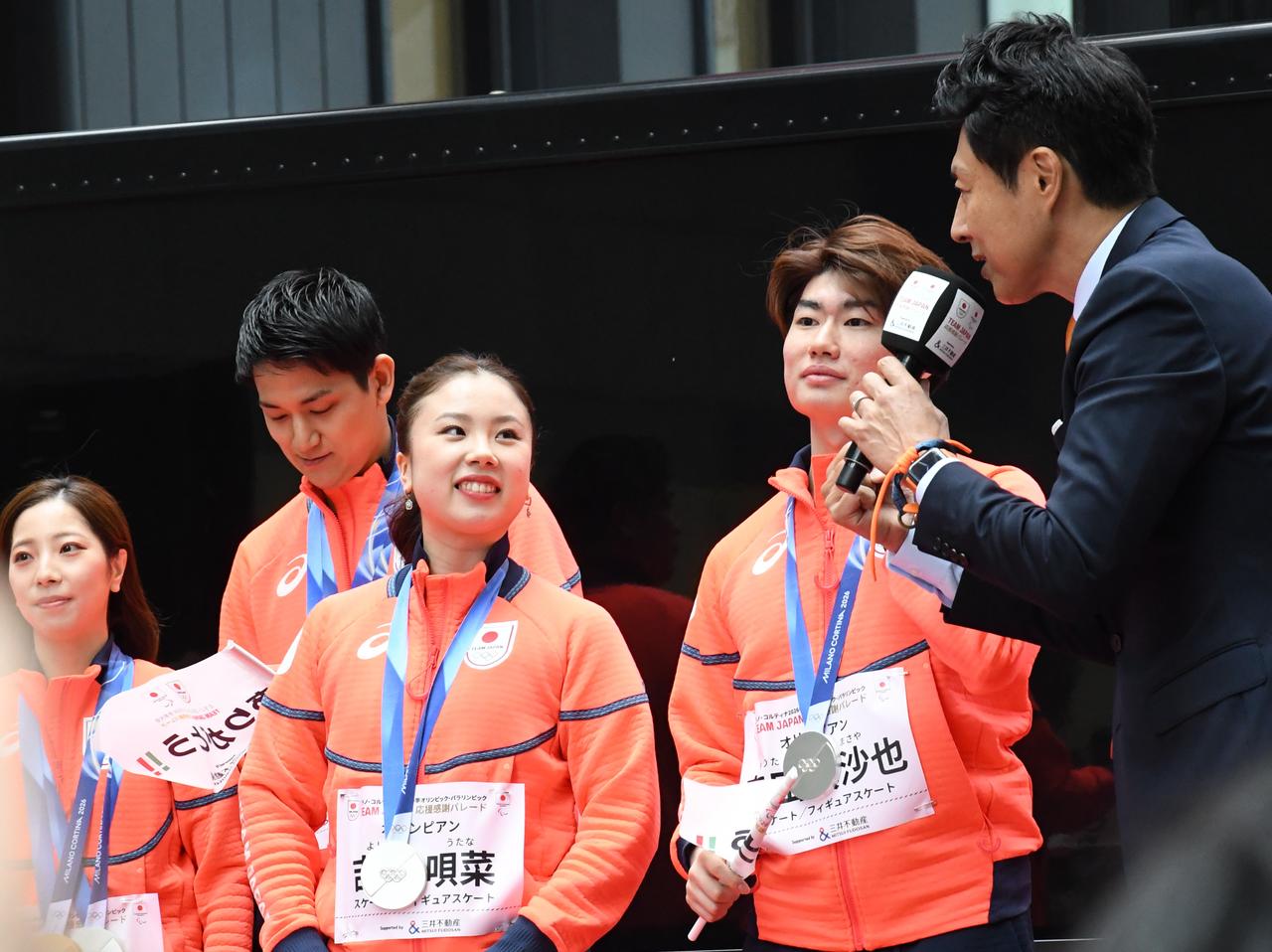 画像: 吉田唄菜選手・森田真沙也 選手（アイスダンス代表・フィギュアスケート団体／銀メダル）