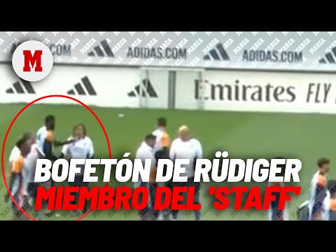 画像: Rüdiger también tiene para el 'staff' del Madrid: su bofetón en el entrenamiento I MARCA www.youtube.com