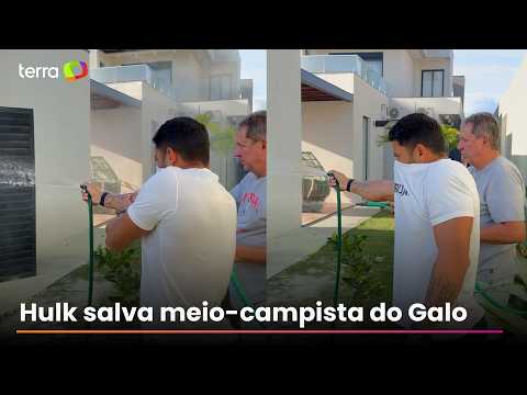 画像: Hulk ajuda a conter incêndio na casa de Alan Franco, do Atlético-MG youtu.be