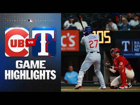 画像: Cubs vs. Rangers Game Highlights (5/8/26) | MLB Highlights www.youtube.com