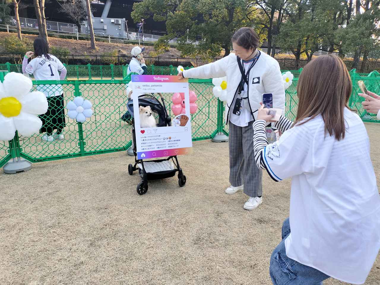 画像1: 球場外に設置されたドッグランでワン友とコミュニケーション！