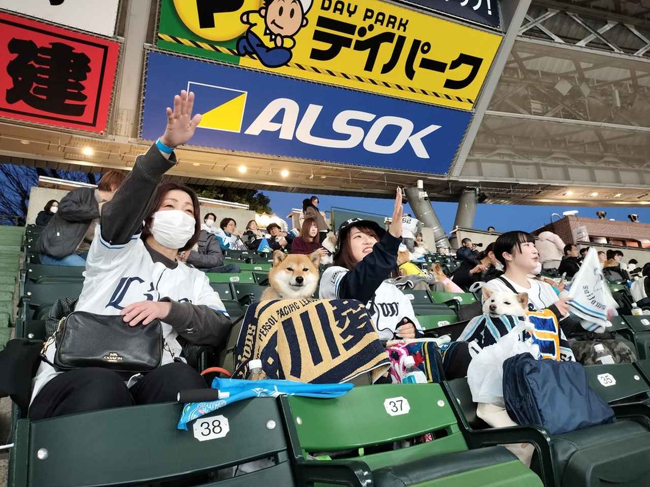 画像1: 試合も最高潮！ワンコも応援に熱が入る！