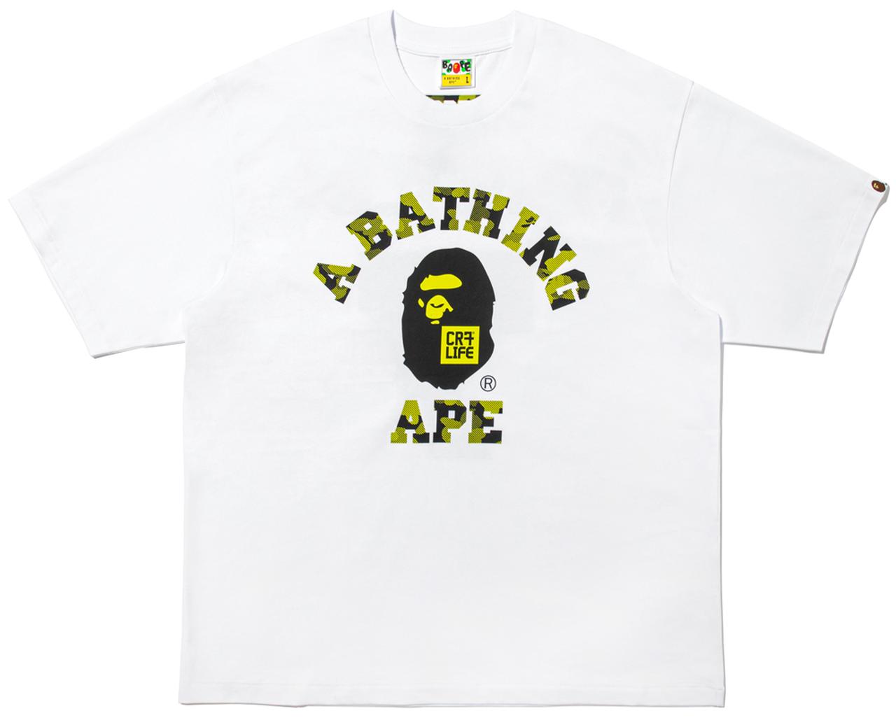 画像1: BAPE® X CR7® LIFE COLLEGE RELAXED FIT TEE WHITE