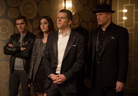 Jesse Eisenberg, Woody Harrelson and Daniel Radcliffe star in the comedy "Now You See Me 2" Pictured: Jesse Eisenberg, Woody Harrelson and Daniel Radcliffe star in the comedy "Now You See Me 2" Ref: SPL1280280 190516 Picture by: Lionsgate/Splash News Splash News and Pictures Los Angeles: 310-821-2666 New York: 212-619-2666 London: 870-934-2666 photodesk@splashnews.com