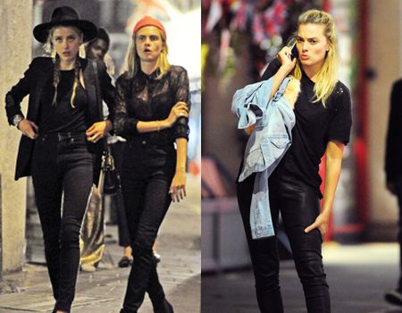 アンバー・ハード Amber Heard カーラ・デルヴィーニュ Cara Delevingne マーゴット・ロビー Margot Robbie ロンドン