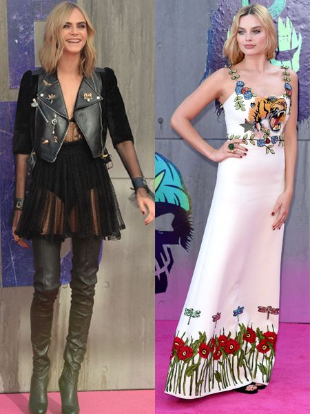 カーラ・デルヴィーニュ Cara Delevingne マーゴット・ロビー Margot Robbie スーサイド・スクワッド アフターパーティー ファッション Alexander McQueen Gucci