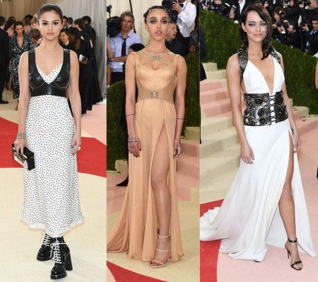 コルセット ファッション トレンド セレーナ・ゴメス Selena Gomez ルイ・ヴィトン Louis Vuitton FKAツイグス FKA Twigs Atelier Versace アトリエ・ヴェルサーチ エマ・ストーン Emma Stone Prada プラダ METガラ レッドカーペット ドレス