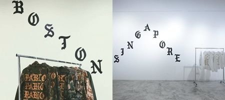 Kanye West カニエ・ウェスト popup shop ポップアップストア ボストン シンガポール 内装