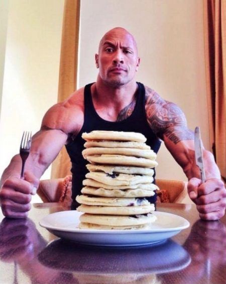 ドウェイン・ジョンソン Dwayne Johnson チートデイ パンケーキ