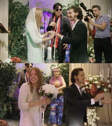 シャイア・ラブーフ Shia Labeouf ミア・ゴス Mia Goth 結婚 挙式