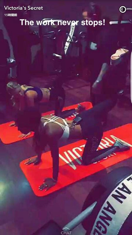 Victoria's Secret ヴィクトリアズ・シークレット ファッションショー パリ 前日もトレーニング トレーニング 最終チェック 体を鍛える ヴィクトリア・スポーツ Victoria Sports