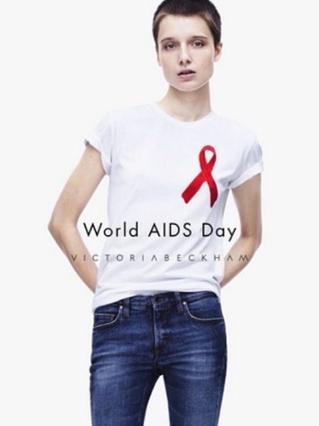 ヴィクトリア・ベッカム Victoria Beckham UNAIDS 国連合同エイズ連合 チャリティTシャツ チャリティサングラス 2014年から ハーパーちゃんデザイン 娘 デザイン 2014年