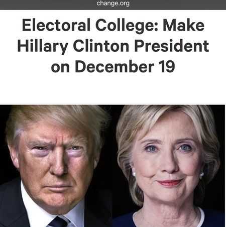 セレブ アメリカ大統領選 選挙人 ヒラリー・クリントンへの投票求める嘆願書 署名活動