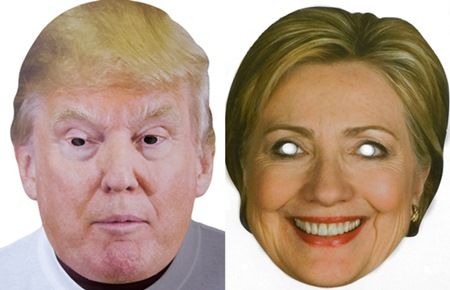 ドナルド・トランプ ヒラリー・クリントン Donald Trump Hillary Clinton マスク