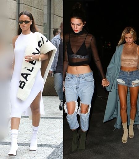 リアーナ Rihanna ケンダル・ジェナー kendall jenner ヘイリー・ボールドウィン Hailey Baldwin ソックスブーツ Yeezy Vetements
